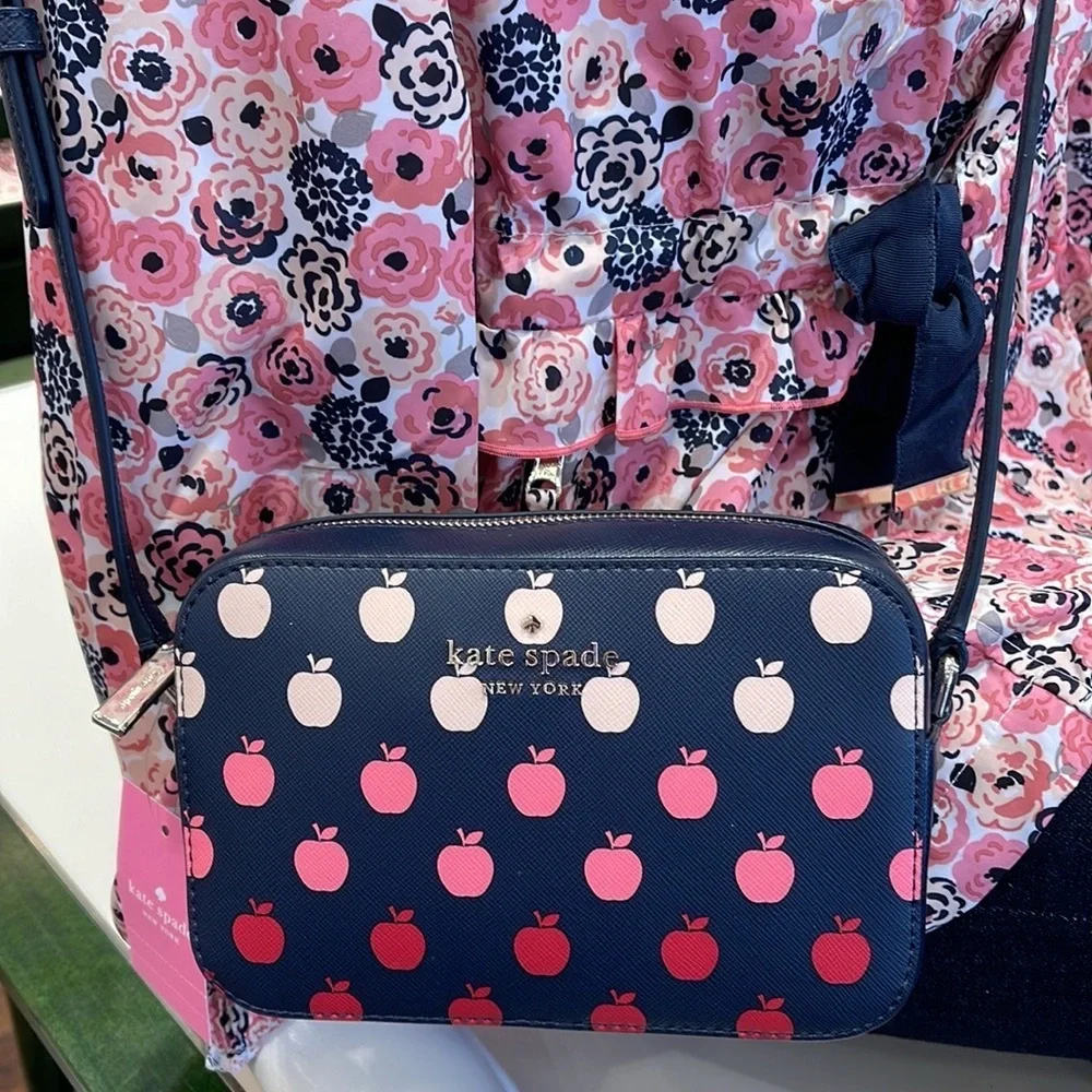 Kate Spade Staci Mini Camera Bag & Staci Small Slim Card Holder Orchard Degrade